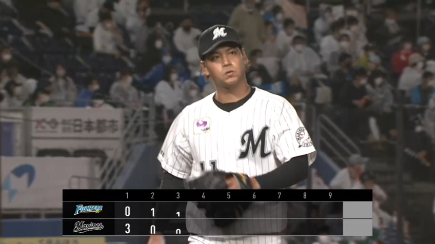 8回表・M佐々木 安定のピッチング!! この回を3者凡退に抑える!!