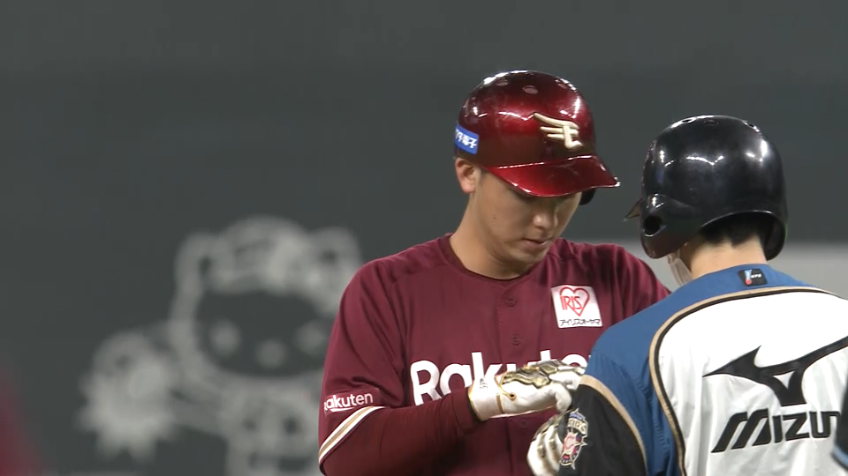 9回表・E村林 ダメ押しの追加点!! レフトへタイムリー2ベースヒットを放つ!!