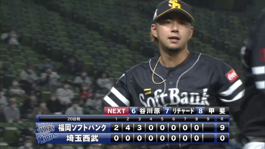 8回裏・H古谷 ゾーンギリギリに決まるスライダーで見逃し三振を奪う!!