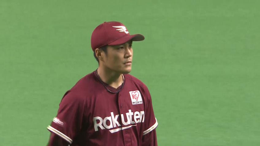 1回裏・E則本 フルカウントからのズバッと決まった空振り三振!!