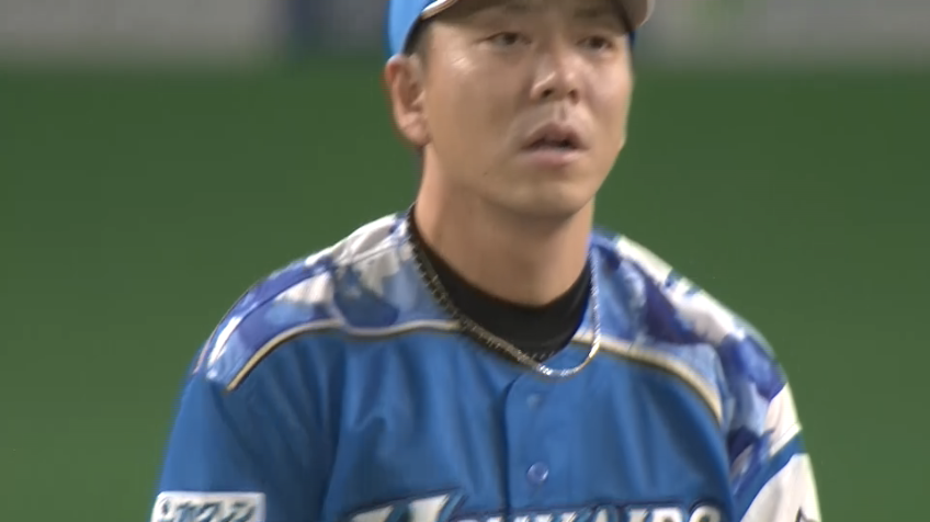 7回表・F宮西 左バッターキラー炸裂の2者連続三振を奪う!!