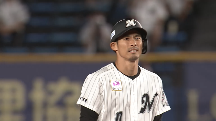 3回裏・M荻野貴 センター前への貴重な追加点となるタイムリーヒットを放つ!!