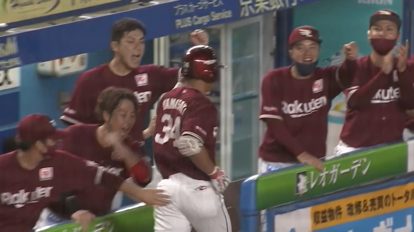 6回表・E山﨑剛 センターバックスクリーンへの同点ホームランを放つ!!