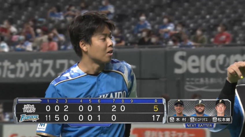 8回表・F杉浦 久しぶりの登板で0に抑える!!