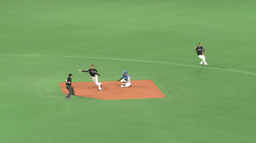 1回裏・H三森 1人でゲッツーを完成させるファインプレー!!
