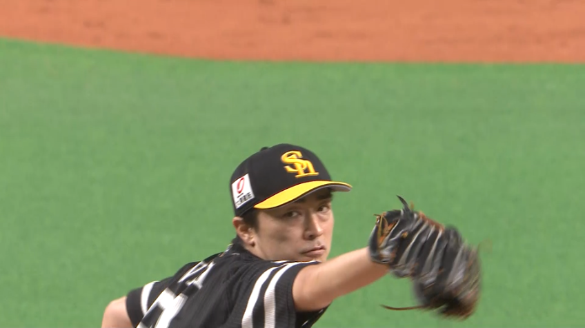 5回裏・H和田 アウトコースいっぱいへの完璧な投球で見逃し三振を奪う!!