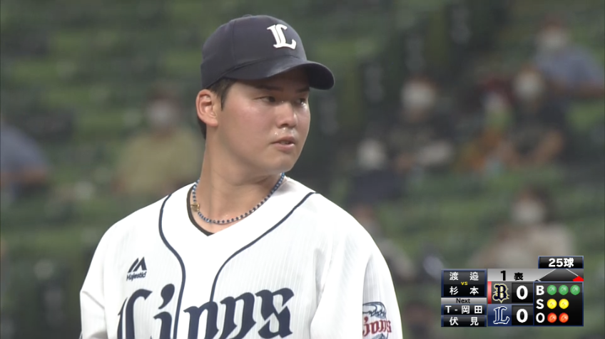 1回表・L渡邉 ランナーを出しながらも見逃し三振で初回無失点!!