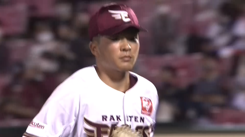 1回表・E早川 好調のB杉本から空振り三振を奪い、初回を3者凡退に抑える!!