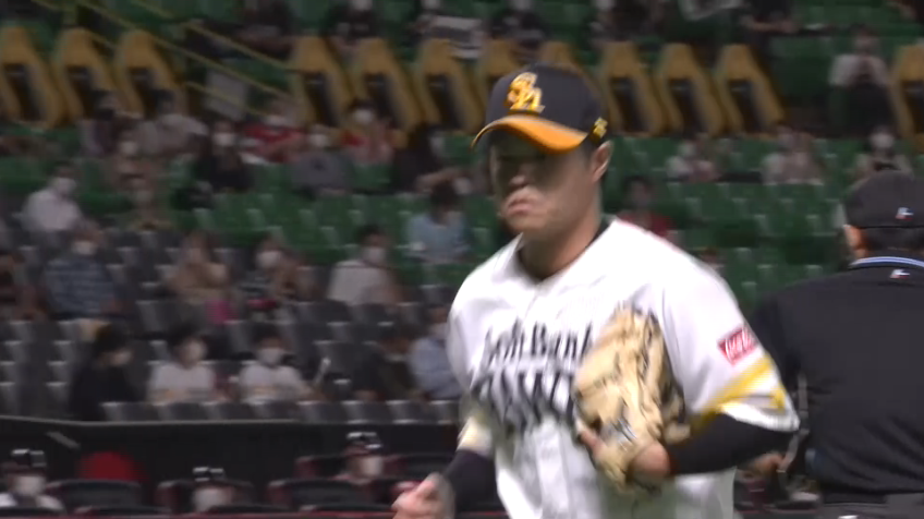 9回表・H甲斐野 この回を無失点に抑える!!