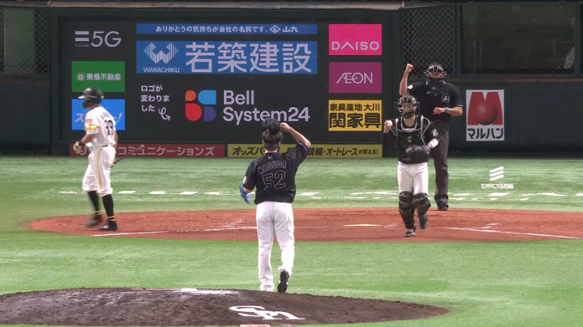 9回裏・M益田 3者連続三振で試合を締めくくる!!