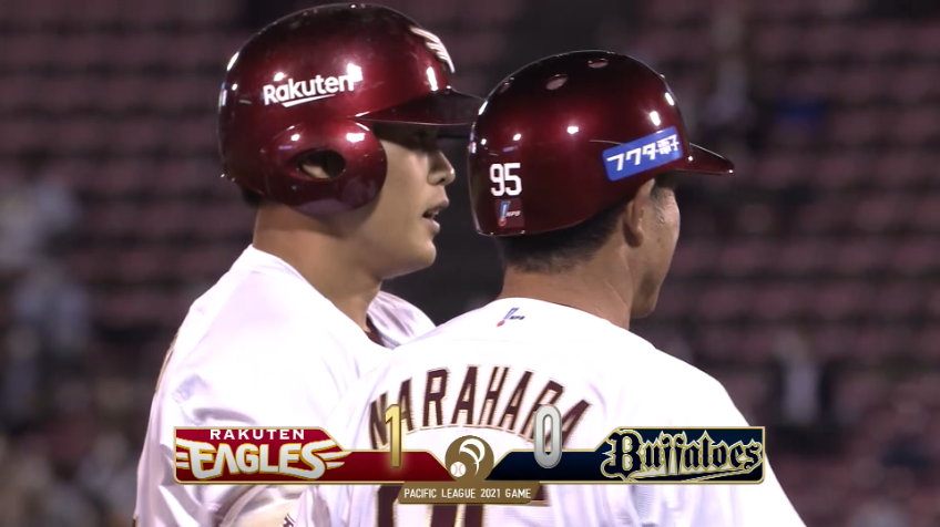 5回裏・E山崎剛 完璧に捉えて右中間へ!! 先制のタイムリー3ベース!!