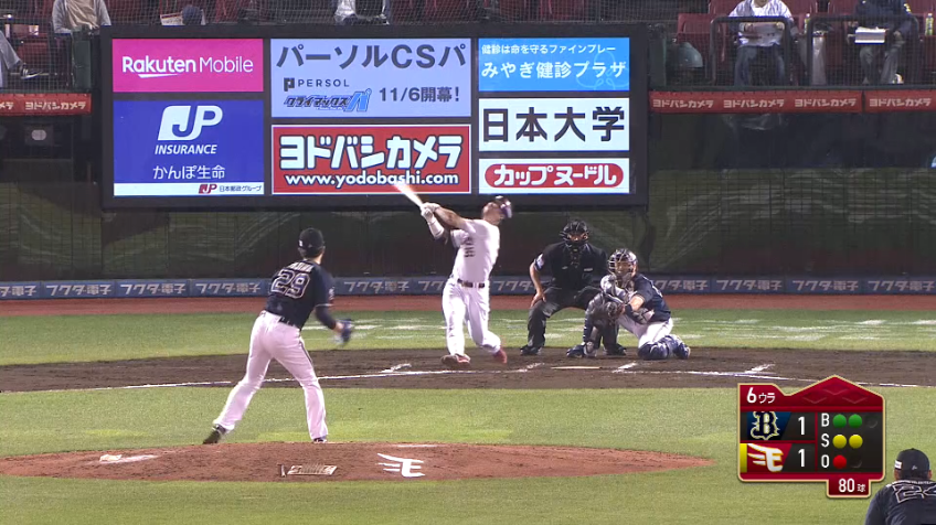 6回裏・B田嶋 鋭く曲がるスライダーで空振り三振を奪う!!