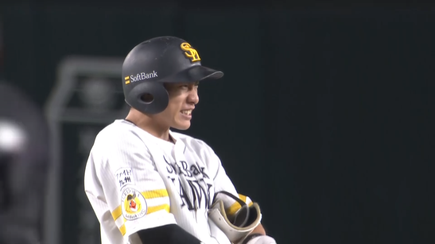 1回裏・H柳田 フェンス直撃!! レフトへの先制タイムリー2ベース!!