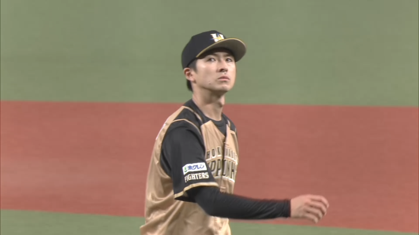 3回裏・F上沢 前の回から5者連続三振の好投を見せる!!