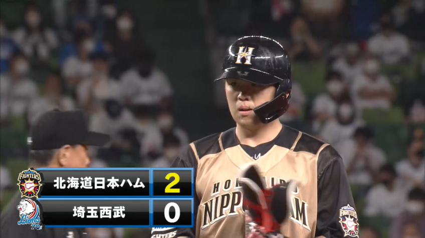 5回表・F清水 追加点となる右中間を破るタイムリー2ベースヒット!!