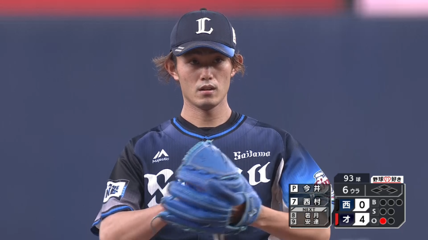 6回裏・L今井 9個目となる三振を奪う!!