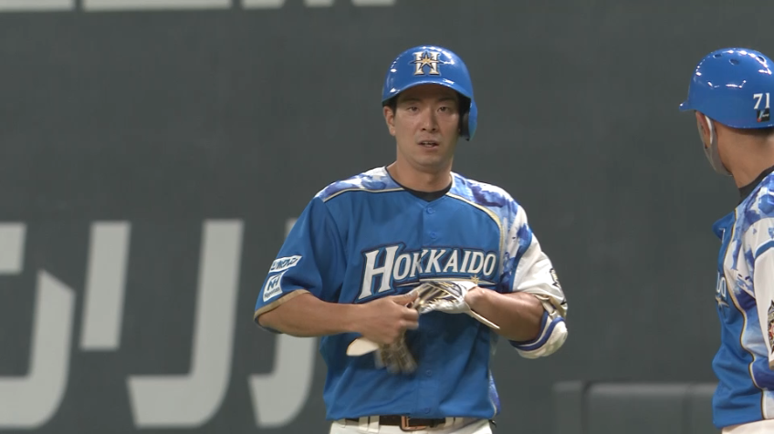 8回裏・F松本剛 ピッチャー強襲のヒットでこの日マルチ安打を記録!! 首脳陣に打撃でアピールする!!