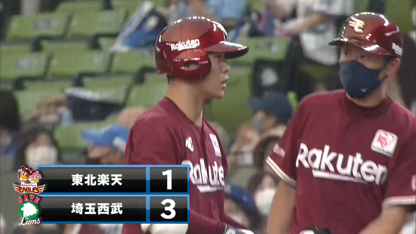 7回表・E茂木 ライト前へのタイムリーヒットで1点差に詰め寄る!!