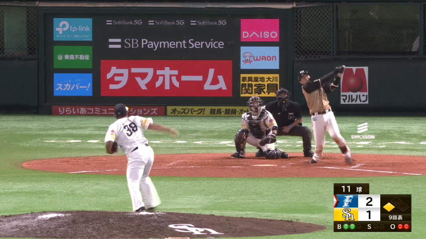 9回表・F清水 貴重な追加点となる今季第3号の2ランホームラン!!