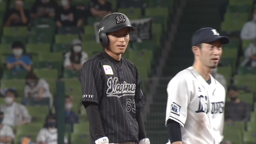 8回表・M和田 リーグトップに並ぶ24個目の盗塁を決める!!