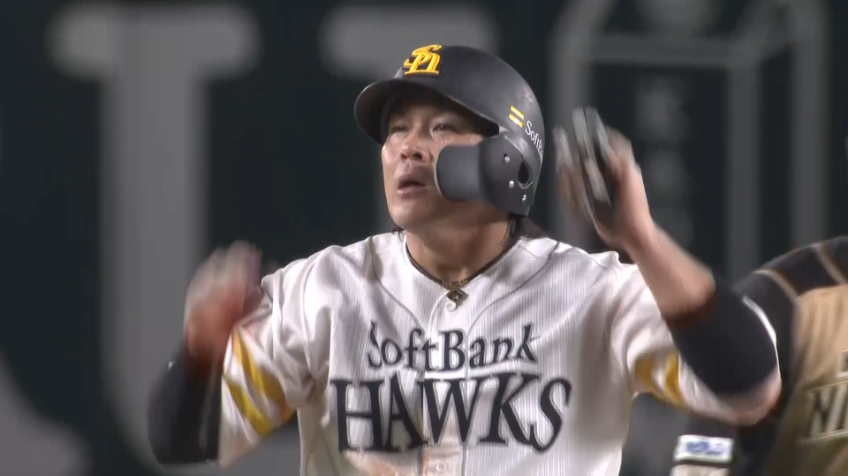 4回裏・H甲斐 見事なスタートを切り盗塁に成功!!
