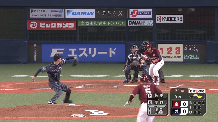 5回表・B竹安 最後はダブルプレー!! 5回2/3無失点の好投!!