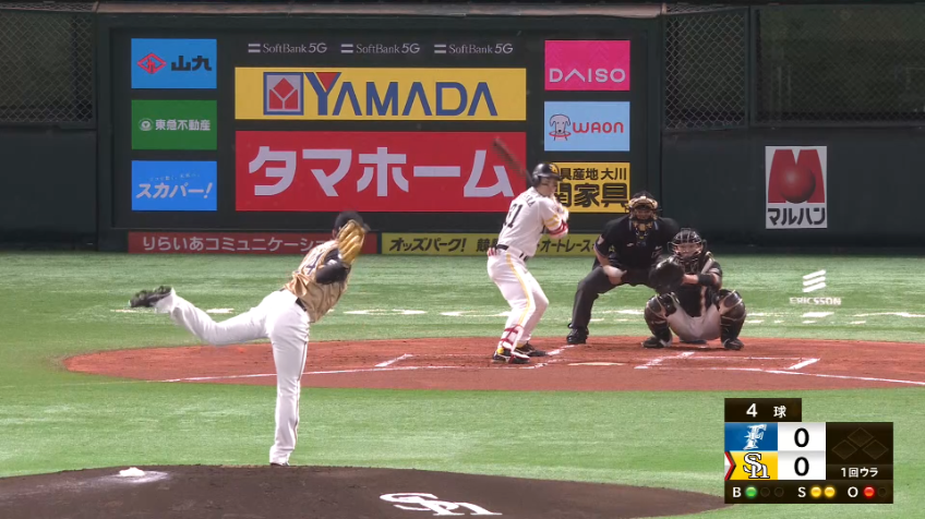 1回裏・F加藤 ストレートで見逃し三振を奪う!!