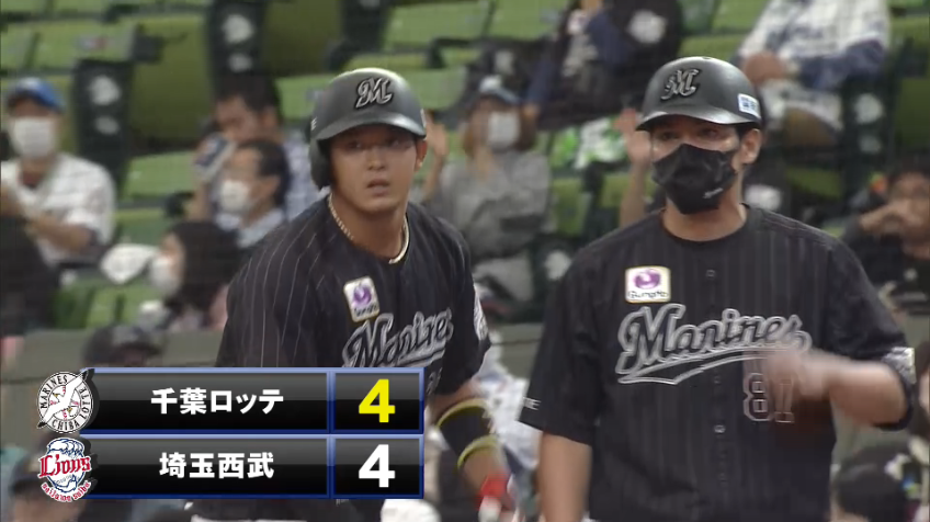 5回表・M佐藤 試合を振り出しに戻す2点タイムリーヒットを放つ‼
