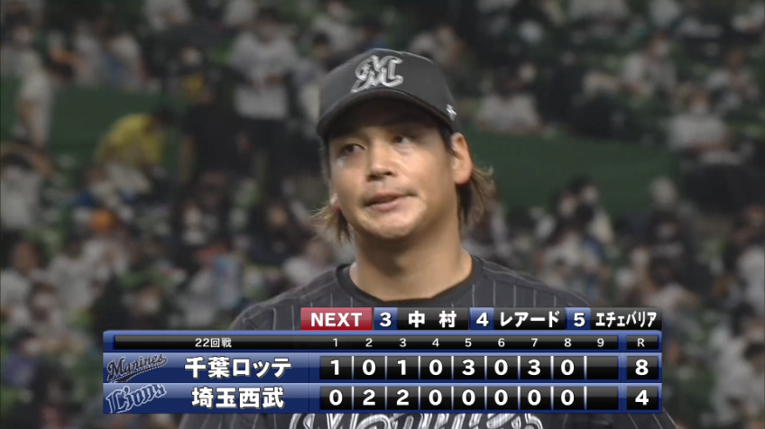 8回裏・M佐々木 ストレートで見逃し三振を奪い3者凡退に抑える!!