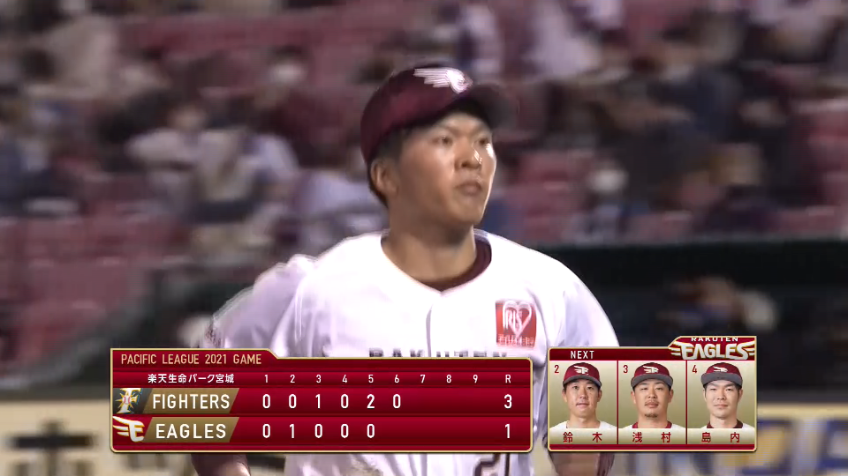 6回表・E早川 6回3失点8奪三振の粘りの投球!!
