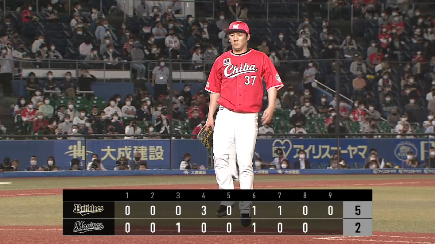 9回表・M小野 最終回の攻撃へつなぐ投球!! 完璧な投球を見せ、3人で抑えた!!