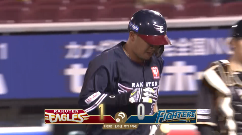 1回裏・E浅村 ノーアウト1,3塁のチャンスでライトへの犠牲フライ!! 今日も先制に成功する!!