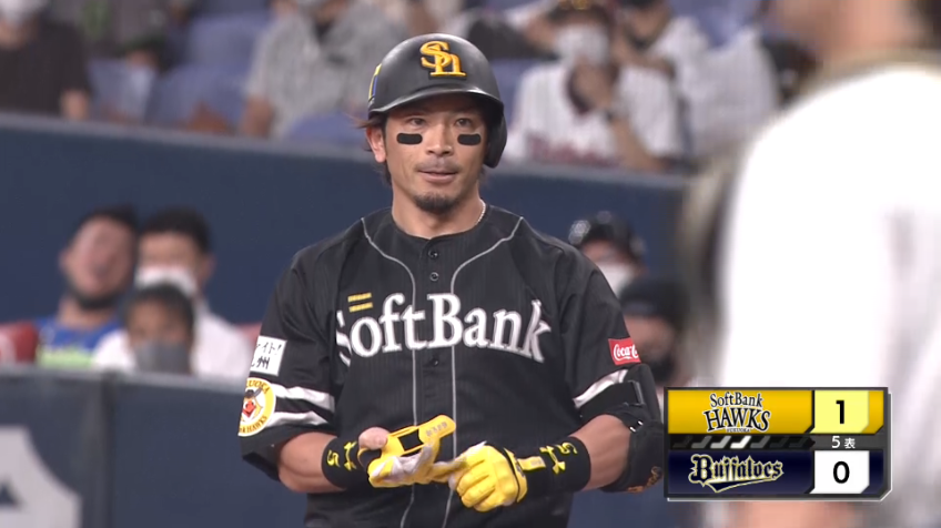 5回表・H松田 先制のタイムリーヒットを放つ!!