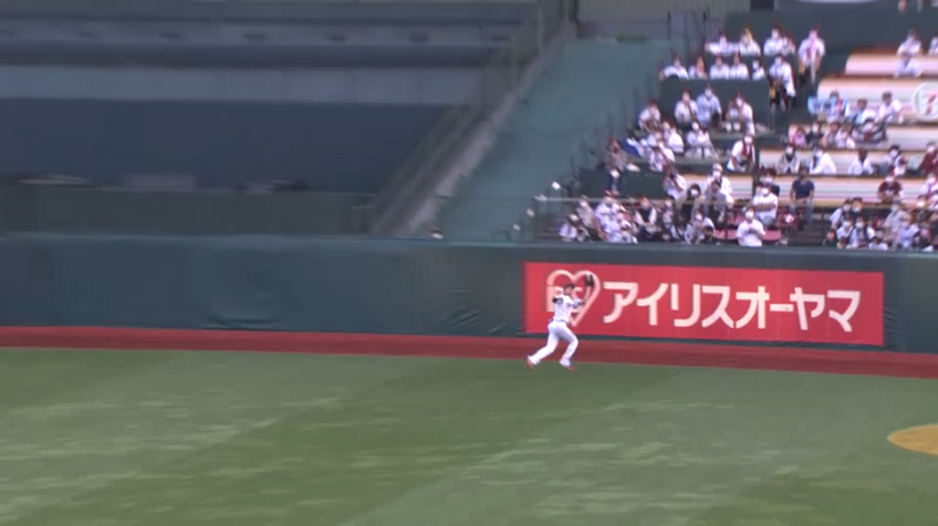 9回表・E辰己 流石の守備範囲を披露し好プレー!!