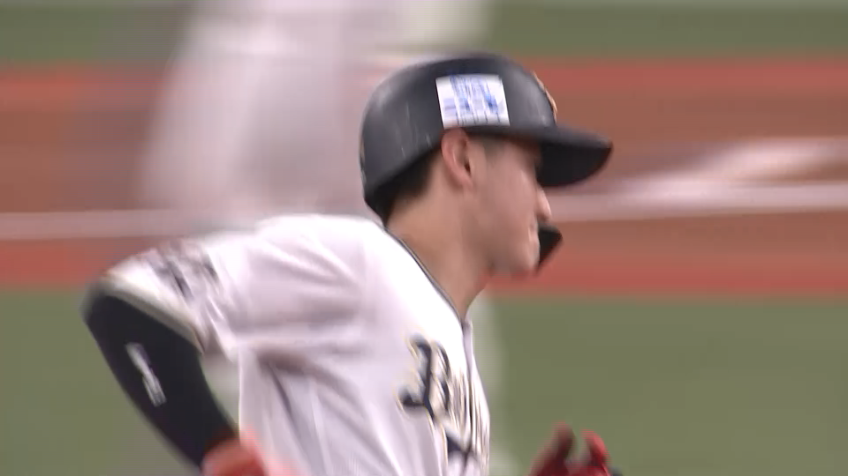 1回裏・B紅林 節目の第10号は先制の2ランホームラン!!