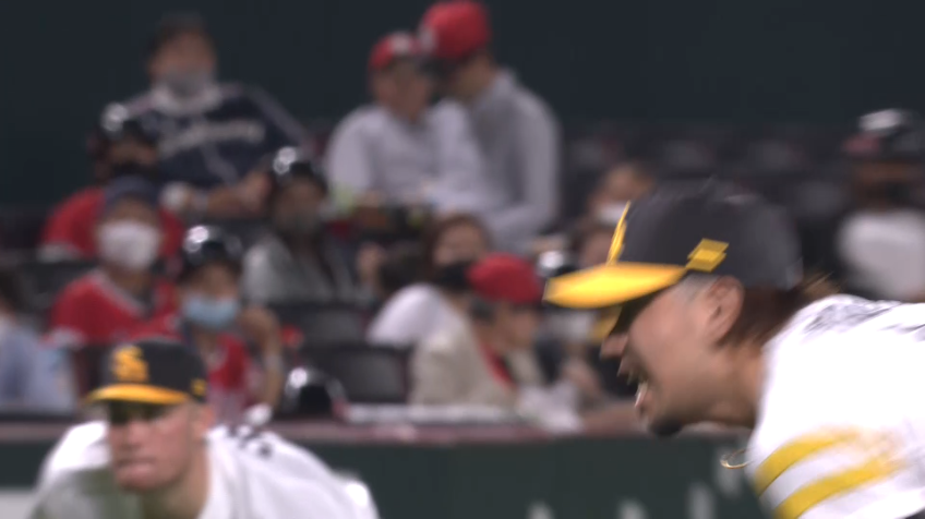 5回表・H古谷 ピンチの場面での登板も無失点で凌ぐ好リリーフ!!