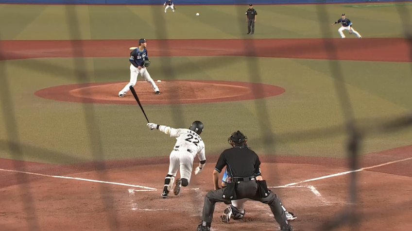2回裏・M田村 スタメン起用に応えるタイムリーヒットを放つ!!