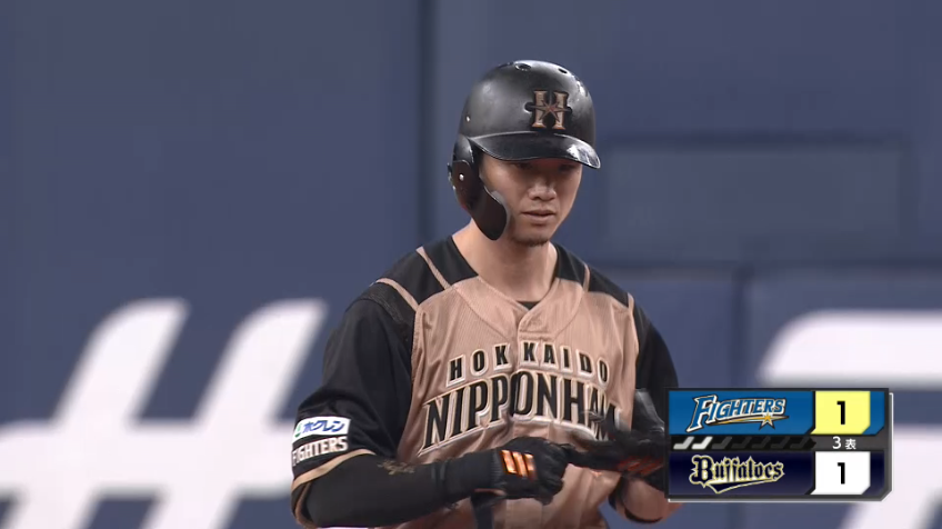 3回表・F西川 初球打ち!! ライトへの同点タイムリー2ベースヒット!!