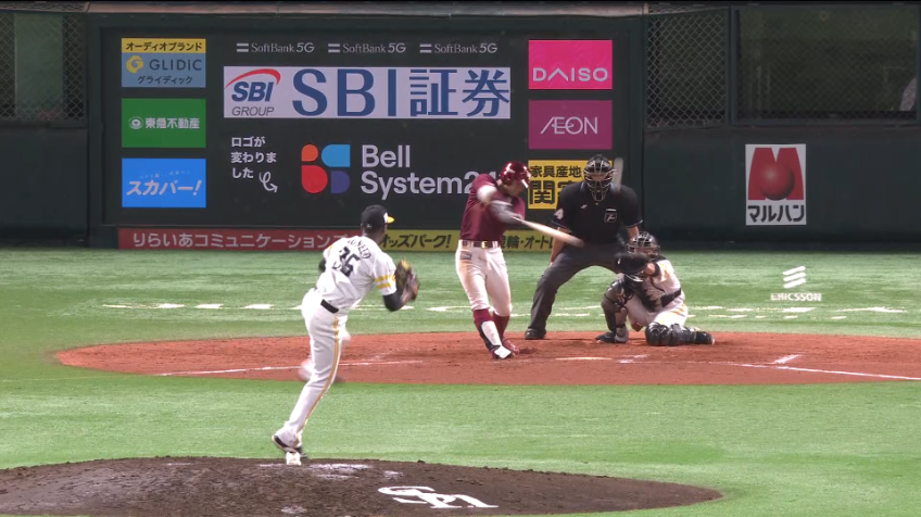 8回表・E茂木 速球を捉えた!! 左中間突破のタイムリー3ベースヒットを放ち貴重な追加点をあげる!!