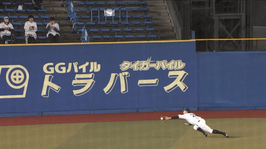 3回表・M岡 チームを救う見事なダイビングキャッチ!!