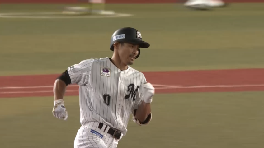 1回裏・M荻野貴 第10号ホームランで先制点を挙げる!!