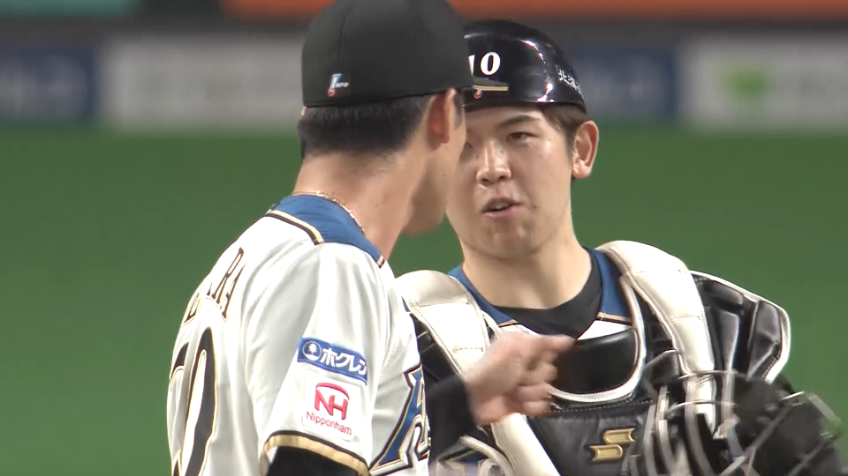 9回表・F上原 9回を3者凡退に抑え、完封リレーで試合を締める!!