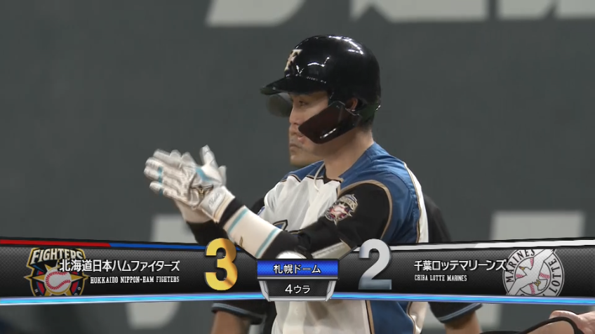 4回裏・F谷内 スタメン起用に応えた!! センターへのタイムリーヒットを放ち、勝ち越しに成功!!
