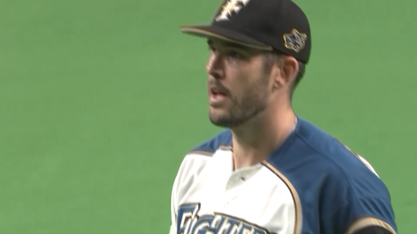 6回表・Fバーヘイゲン 一打同点のピンチを招くも3者連続三振を奪い無失点で切り抜ける!!