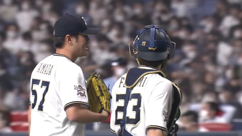 8回表・B山田 リリーフ登板で1回を無失点に抑える!!