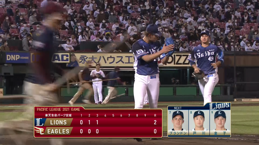 3回裏・L今井 空振り三振でピンチを切り抜ける!!