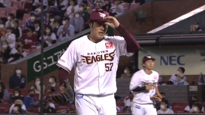 6回表・E瀧中 105キロのカーブで空振り三振を奪う!!