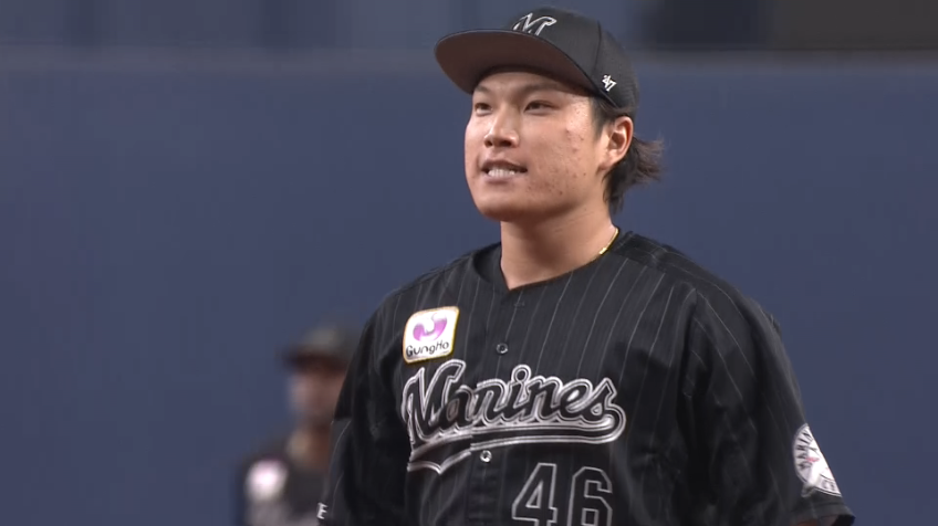 4回裏・M岩下 フルカウントからBT-岡田を空振り三振に切って取り、無失点ピッチングを続ける!!