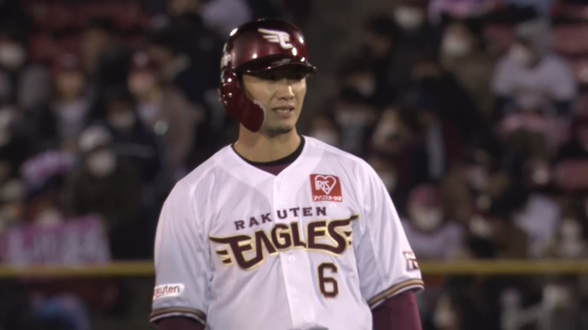 8回裏・E西川遥輝 完璧なスタートで移籍後初盗塁を決める!!