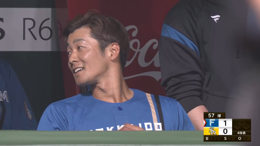 4回表・F石井一成 2022年パ・リーグ第1号!! ライトスタンドへの先制ソロホームラン!!